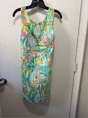 Lilly Pulitzer Multi-Color Tropical Sheath Dress 10